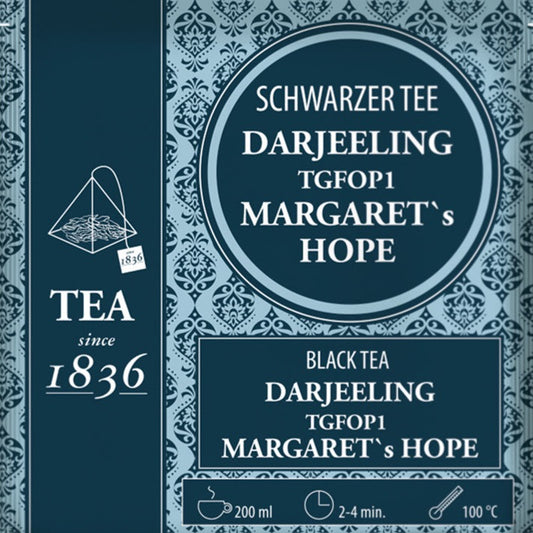 Schwarztee Margaret`s Hope im Teebeutel