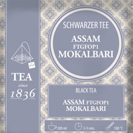 Schwarztee Assam FTGFOP1 Mokalbari im Teebeutel