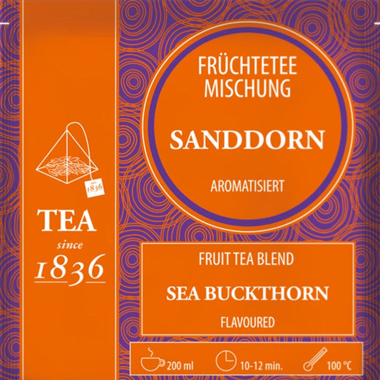 Fruechtetee Sanddorn im Teebeutel