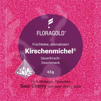 Fruechtetee kirschenmichel im Teebeutel