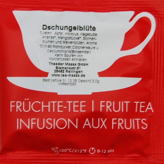 Fruechtetee Dschungelbluete im Teebeutel