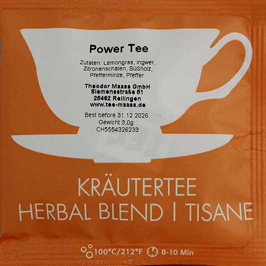 Kraeutertee Power-Tee im Teebeutel