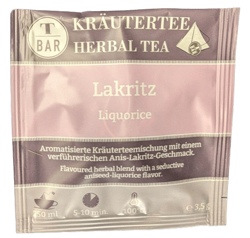Lakritz aromatisierter Kräutertee Teebeutel 