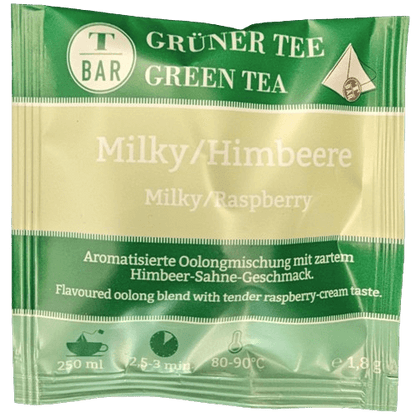 milky himbeere teebeutel