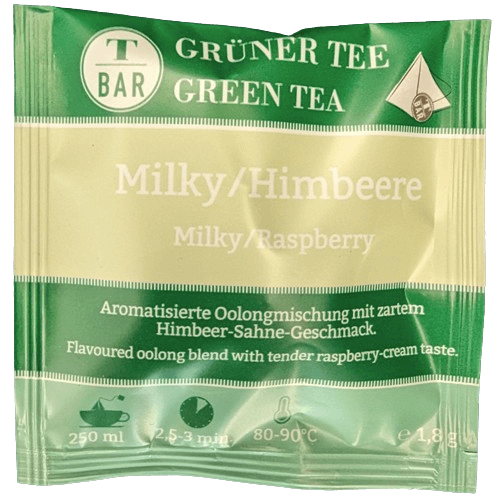 milky himbeere teebeutel